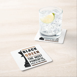 Black Queen das mächtigste Stück in Game 2 Rechteckiger Pappuntersetzer