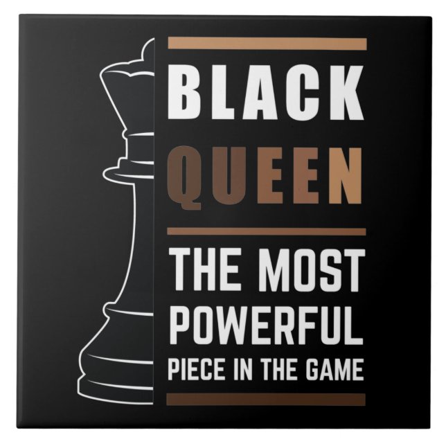 Black Queen das mächtigste Stück in Spiel 1 Fliese (Vorderseite)