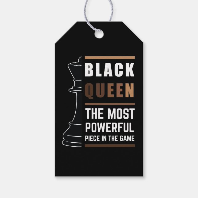 Black Queen das mächtigste Stück in Spiel 1 Geschenkanhänger (Vorderseite)