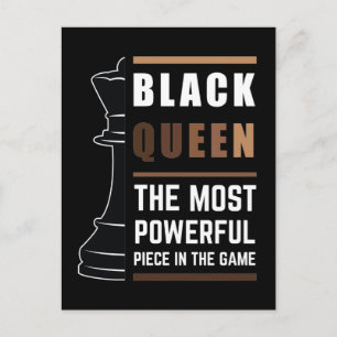 Black Queen das mächtigste Stück in Spiel 1 Postkarte
