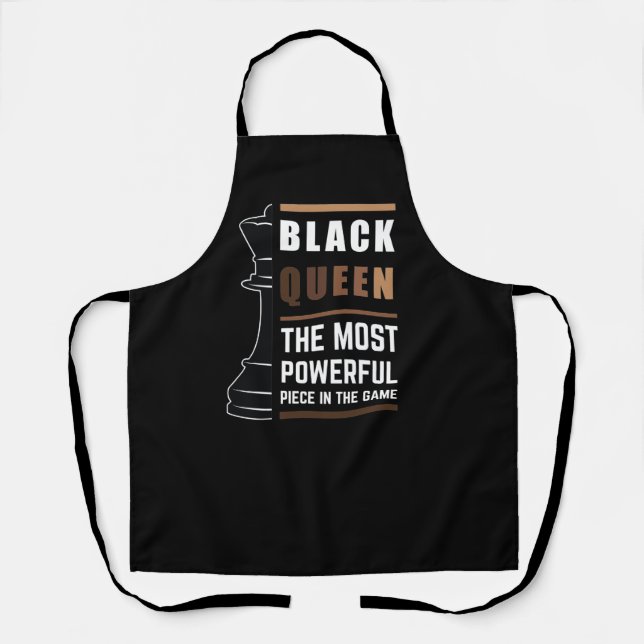 Black Queen das mächtigste Stück in Spiel 1 Schürze (Vorderseite)
