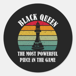 Black Queen die mächtigste schwarze Geschichte Runder Aufkleber