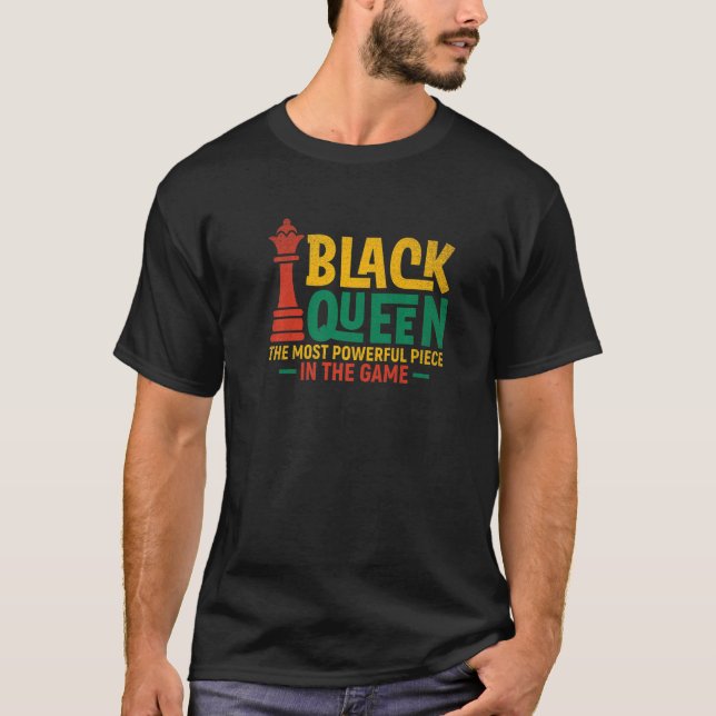 Black Queen die mächtigste schwarze Geschichte T-Shirt (Vorderseite)