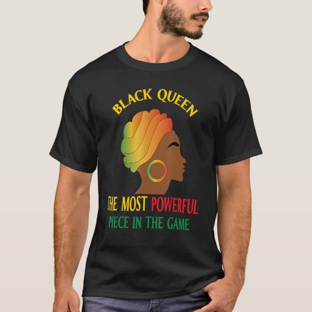 Black Queen die mächtigste schwarze Geschichte T-Shirt (Vorderseite)