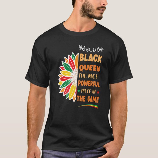 Black Queen die mächtigste schwarze Geschichte T-Shirt (Vorderseite)