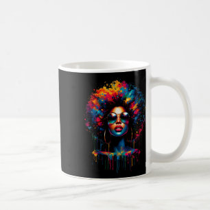 Black Queen Dripping Afro Melanin Juneteenth Girl Kaffeetasse