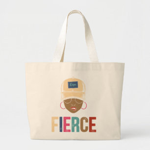 Black Queen Fierce Schwarze Frau Jumbo Stoffbeutel