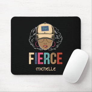 Black Queen   Fierce   Schwarze Frau Mousepad