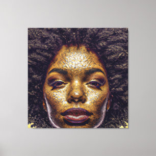 Black Queen Goddess Sista Women Melanin Sista Afro Leinwanddruck