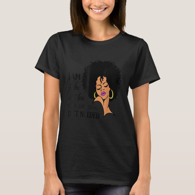 Black Queen Lady American Lady Curly Natural Afra T-Shirt (Vorderseite)
