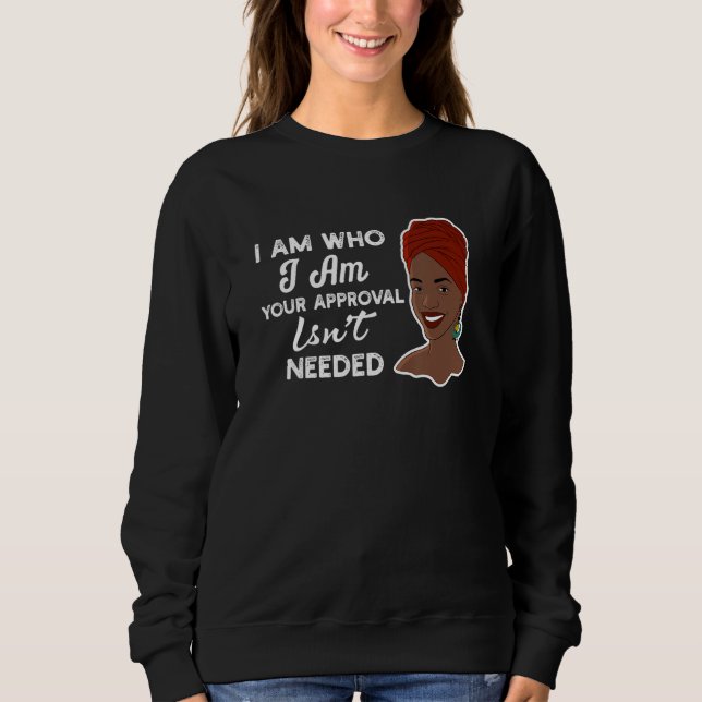 Black Queen Lady Curly Natural Afro African Americ Sweatshirt (Vorderseite)