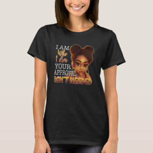 Black Queen Lady Curly Natural Afro African Americ T-Shirt