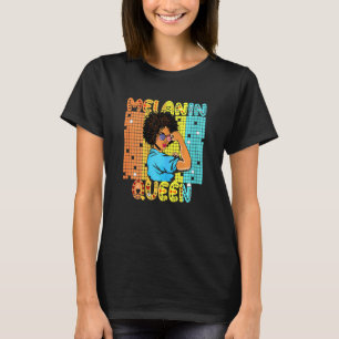 Black Queen Lady Curly Natural Hair Proud Afro Mel T-Shirt