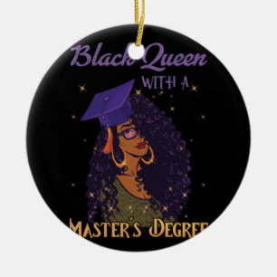 Black Queen Masters Degree Abschluss Keramik Ornament