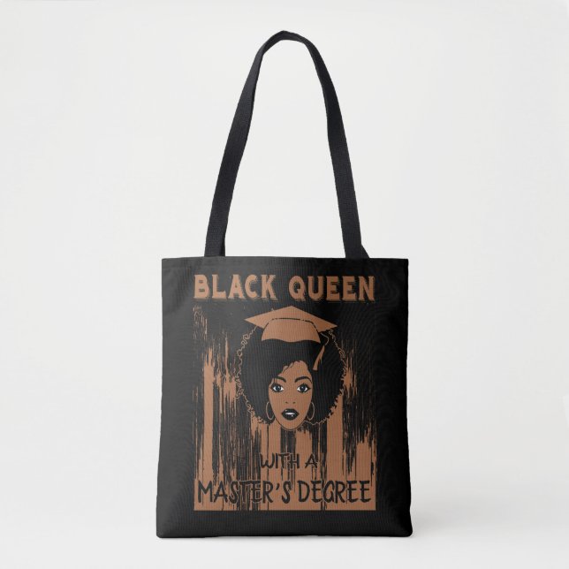 Black Queen Masters Degree Best Abschluss Geschenk (Vorderseite)