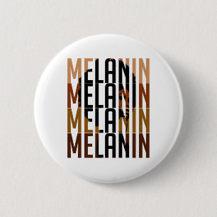 Black Queen Melanin Afro Women Retro Vintag Typog Button