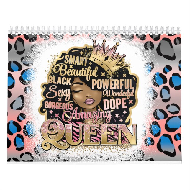 Black Queen Melanin Brown Skin Sista Magie Kalender (Titelbild)