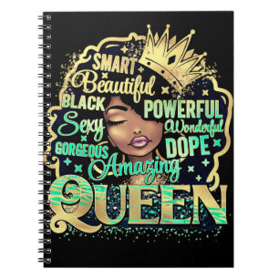 Black Queen Melanin Sista Liebe Notizblock
