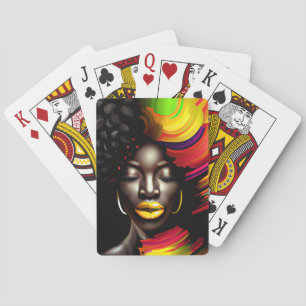 Black Queen Melanin Sista Schöne Unvollkommenheite Spielkarten