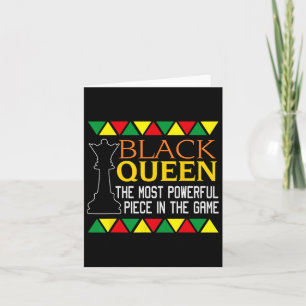 Black Queen Most Power Schach African American H Karte