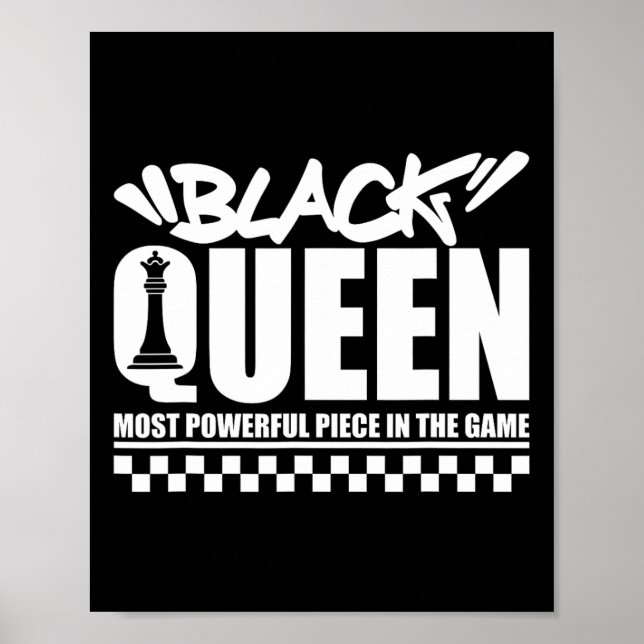 Black Queen Most Power Schach African American W Poster (Vorne)