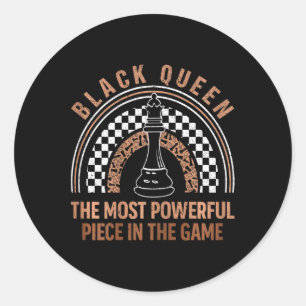 Black Queen Most Power Schach African American W Runder Aufkleber