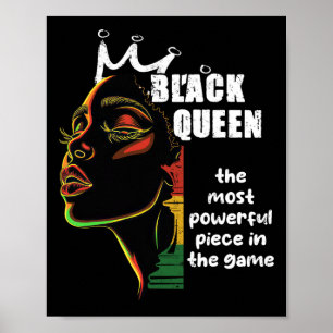Black Queen Most Power Schach Black History Mont Poster