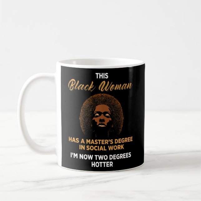 Black Queen Msw Sozialarbeit Master Gradua Kaffeetasse (Links)
