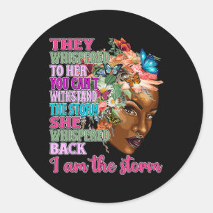 Black Queen Natural Afro American Ich bin die Runder Aufkleber
