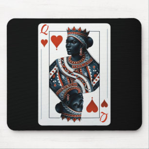 Black Queen of Hearcard Deck Game Stolz Black W Mousepad