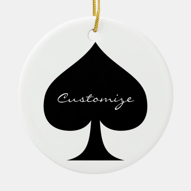 Black Queen of Spades Black Thunder_Cove Keramik Ornament (Vorne)
