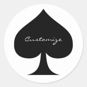 Black Queen of Spades Black Thunder_Cove Runder Aufkleber