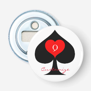 Black Queen of Spades Red Heart Thunder_Cove Flaschenöffner