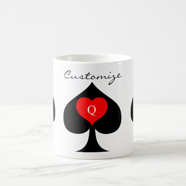 Black Queen of Spades Red Heart Thunder_Cove Kaffeetasse (Mittel)
