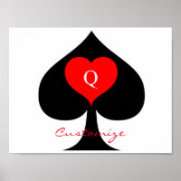 Black Queen of Spades Red Heart Thunder_Cove