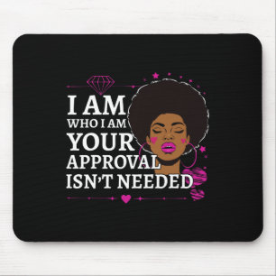 Black Queen Ohrs Curly Natural Afro African Ameri Mousepad