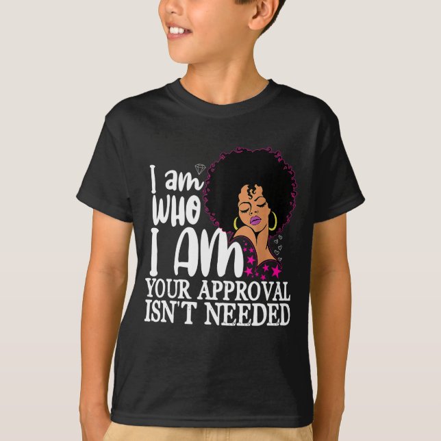 Black Queen Ohrs Curly Natural Afro African Ameri T-Shirt (Vorderseite)
