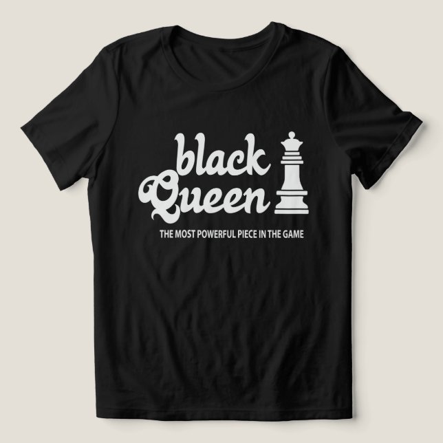 Black Queen Power T-Shirt – Rule the Board Tri-Blend Shirt (Design Vorderseite)