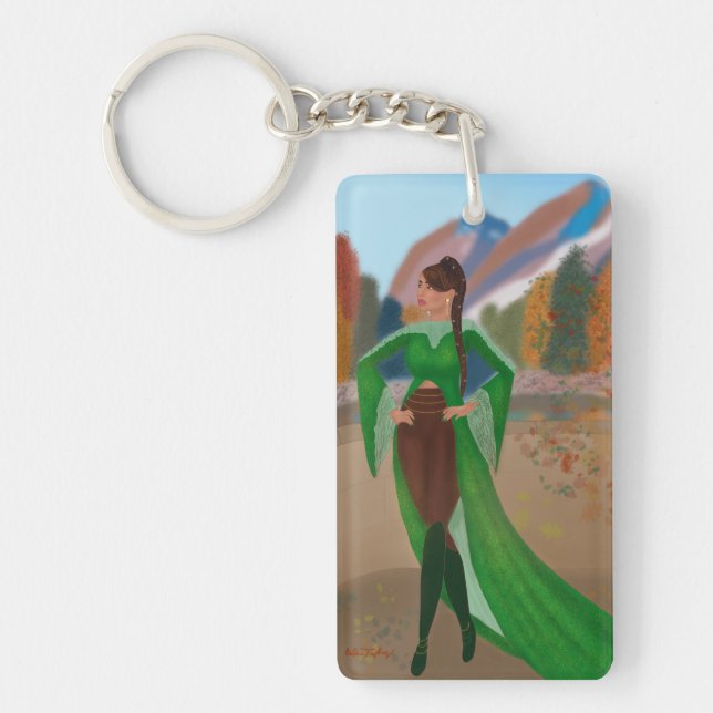 Black Queen | Princess | Schöne schwarze Frau Schlüsselanhänger (Vorderseite)