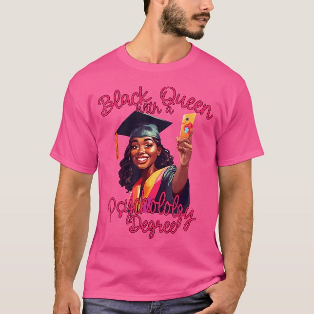 Black Queen Psychology Degree Graduation 2023 Phd  T-Shirt (Vorderseite)