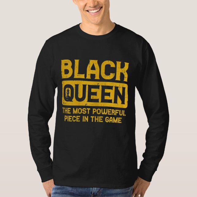 Black Queen Schach Black History Prix BLM African T-Shirt (Vorderseite)