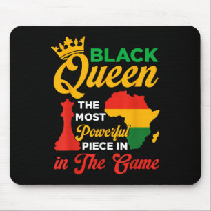 Black Queen Schach kraftvolles Stück im Spiel June Mousepad