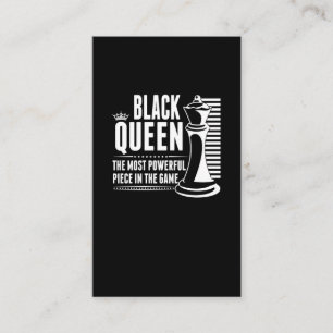 Black Queen Schach Piece Proud Black Women Visitenkarte