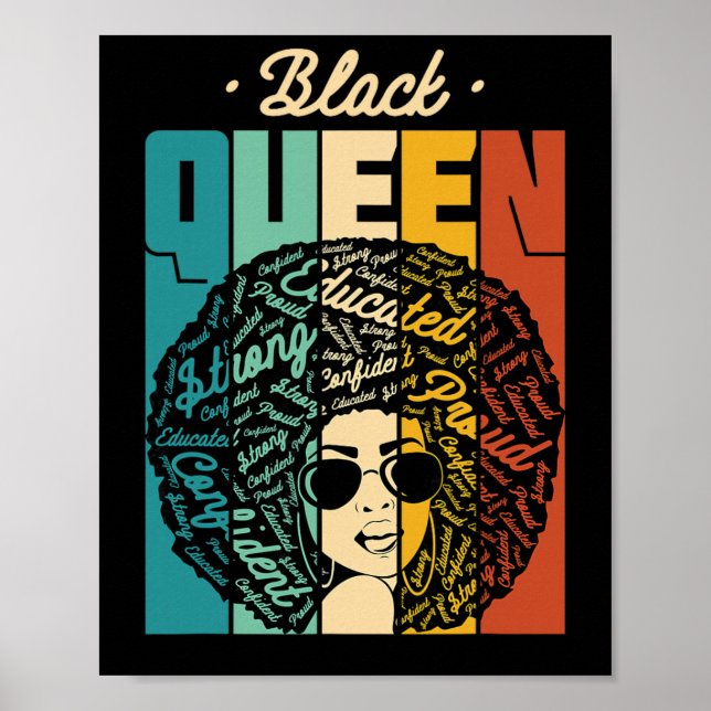 Black Queen - Schwarzer Geschichtsmonat und Stolz- Poster (Vorne)