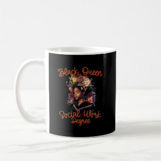 Black Queen Social Work Worker Degree Abschluss Kaffeetasse