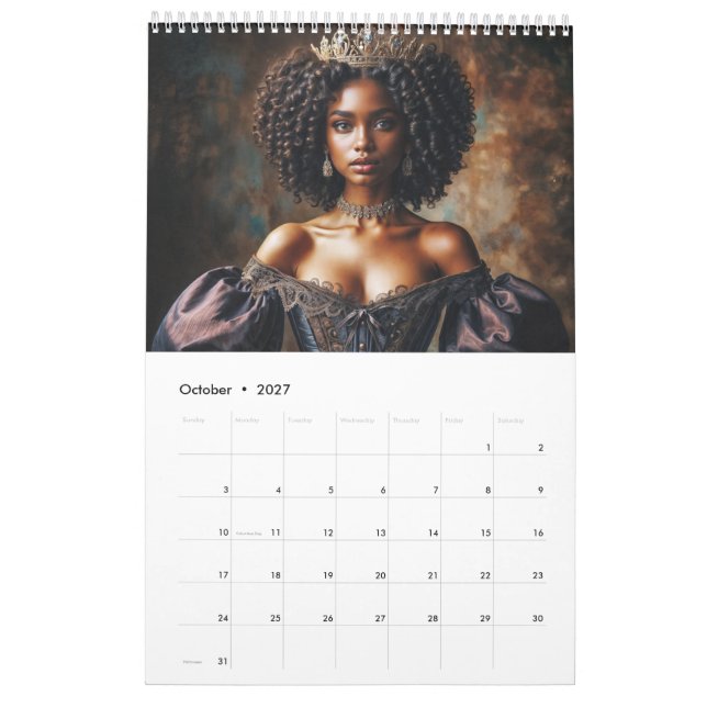 Black Queens and Princesses Royal Kalender (Okt 2027)