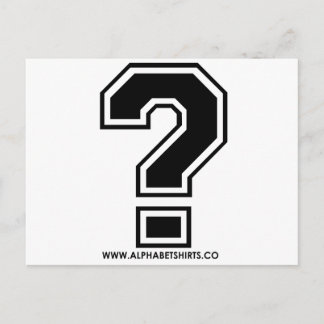 Black Question Mark Postkarte