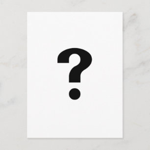 Black Question Mark Postkarte