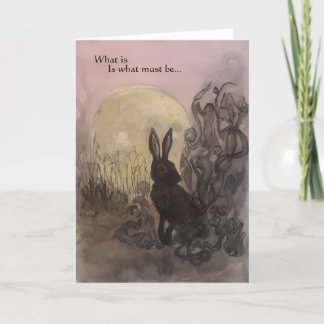 Black Rabbit Inle Blank Grußkarte Karte