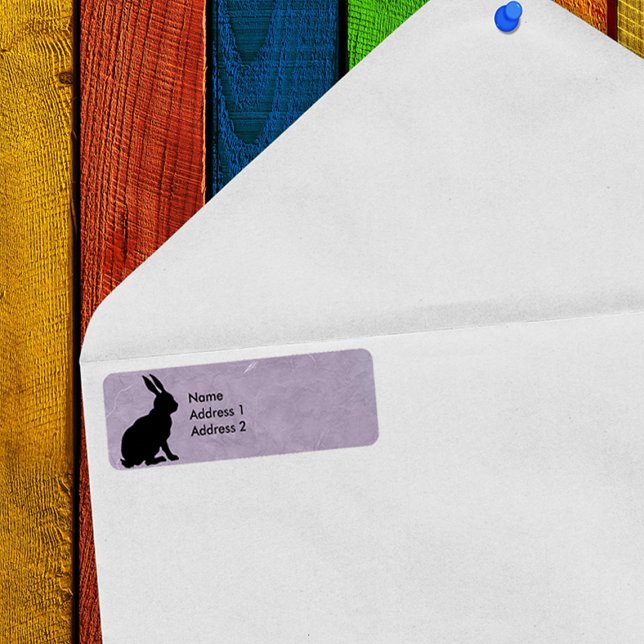 Black Rabbit Silhouette Marble Lila (Von Creator hochgeladen)